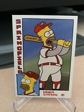 Homer Simpson THE SIMPSONS At The Bat ACEO Custom Baseball Card Springfield picture