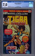 Marvel Chillers #3 1976 Marvel Comics CGC 7.0 1st app Tigra White Pages picture