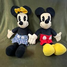Vtg Pair 25” & 22” Mickey and Minnie Homemade Plush Dolls – 1960’s picture