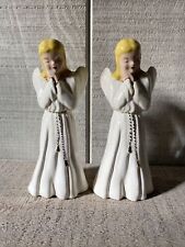 Vintage Angel Figurines Florence Ceramics? Set/2  picture