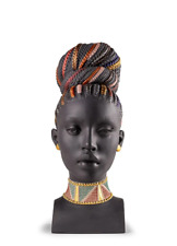 LLADRO AFRICAN COLORS SCULPTURE #9710 BRAND NIB BEAUTIFUL WOMAN LARGE SAVE$ F/SH picture