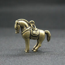 Exquisite Old Brass Handmade Carved Horse Pendant Statues picture