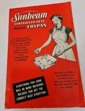 1953 Vintage Sunbeam Automatic Frypan Manual Recipe Cookbook Instructions picture