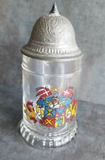 West Germany BMF Schnapskrugerl Stein Beer Glass With Pewter Lid 8