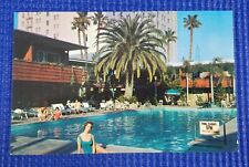 Vintage 1960's Hollywood Roosevelt Hotel Swimming Pool Plastichrome Postcard picture