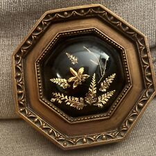 Vintage Saburo Inc Real Hawaii Flowers And Leaves Epidendrum Orchid Gold picture