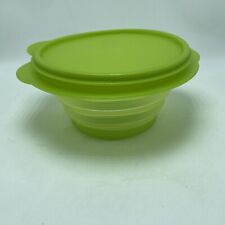 Tupperware #5452A Flat Out Expandable Collapsible Container Bowl Green 3 Cup picture