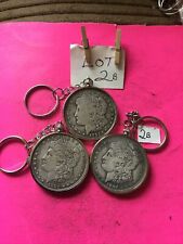 Set 3 Lot Coin Keychains 2019-1894-1885 Copies Junk Drawer Combines Shipping picture