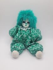 Vtg Q-Tee-Clowns 1987 Hand Made & Painted Weighted Shelf Figurine. Green picture