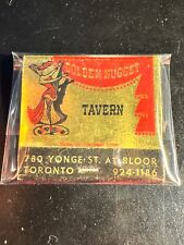 MATCHBOOK - GOLDEN NUGGET TAVERN - TORONTO, CANADA - UNSTRUCK picture
