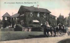 Hand Colored Postcard F.J. Caroline's Residence in Burlingame, California~115639 picture