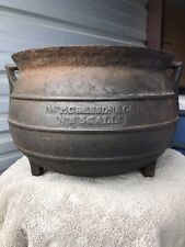 No Reserve Circa 1840 W P Cresson Cast Iron Cauldron No. 8, 5 Gal Philadelphia picture