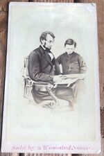 CDV CARTE DE VISITE ABRAHAM LINCOLN & SON TAD SOLD BY A WOUNDED SOLDIER picture