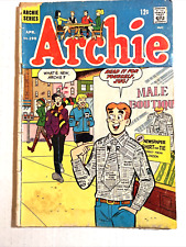 Archie Comics #190 1969 Good+ Archie Wearing Newspaper Shirt and Tie  Cover picture