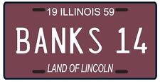 Ernie Banks #14 Mr. Cub Chicago Cubs 1959 Ilinois License plate picture