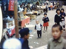 5 Vtg 50s Osaka Japan Street Scenes School Kids 35mm Slide Red Border Kodachrome picture