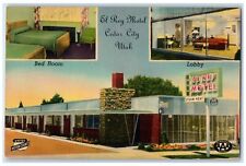 c1940 El Ray Motel South Main Multiview Cedar City Utah Vintage Antique Postcard picture