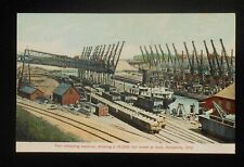1900s Fast Unloading Machine Freighter @ Dock Railroad Freight Cars Ashtabula OH picture