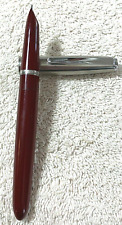 Parker No. 21 Fountain Pen Aeromatic Fill Hooded Nib Medium Tip Maroon Body picture