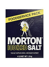 2 Morton Iodized Table Salt - 4lb. Box ( 2  BOXES ) BestSeller Qship picture