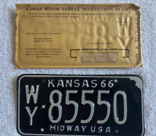 NOS 1966   KANSAS  LICENSE PLATE See My Other Plates picture