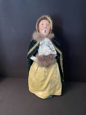 Vintage Byers Choice With Fur Mittens and Velvet Cape Caroler 1986 picture