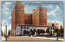 Postcard Rodney Square, Public Library, Trust Bldg. Wilmington, Delaware T115 picture