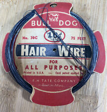 Vintage EH Tate BULL DOG HAIR WIRE All Purpose 30c, USA, Original Display Card picture