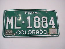 Vintage 1980 Colorado License Plate Tag Auto Car Rat Rod Man Cave Farm picture