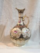 RARE HP 1890s HP NIPPON COBALT GILT FLORAL EWER PITCHER picture