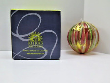 Vintage Hand Blown Glass Ornament  Might Be KITRAS ART GLASS Of Canada With Box picture