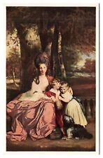 Lady Elizabeth Delme and her Children by Reynolds Postcard National Gallery picture