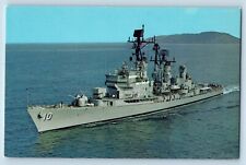 Postcard USS King DLG Fleet Admiral ASROC Systems Steamer c1960 Vintage Antique picture