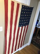 48 Star WWII Navy 46” X 72” Old American Flag Rare Antique Vintage Military LOOK picture