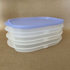 Tupperware Fridge Stackables Set Deli Keeper Meat Cheese Keepers #5102 Blue picture
