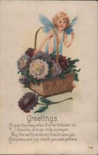 Fantasy Greetings-Fairy Antique Postcard Vintage Post Card picture