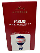 2020 Hallmark Keepsake Peanuts Snoopy for President Christmas Tree Ornament NIB picture