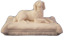 Antique Minton Porcelain Parian Spaniel Dog on Pillow Figurine Figure Mintons picture