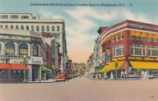 Middletown NY, New York - Looking Down North Street from Franklin Square - Linen picture