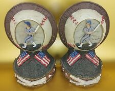 Vintage 'American Collection' World Series Baseball Bookends Heavy  picture