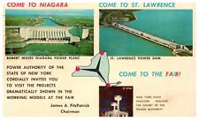 Postcard Chrome era Come To Niagara Falls Robert Moses Niagara Power Plant  picture