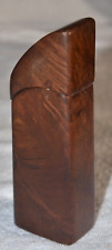 1978 Jeffrey Seaton Signed Carved Redwood Burl Tall Box Trinket  W/ Lid, Cigar picture