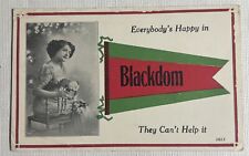 pennant postcard blackdom, new mexico c1913 Everybody’s Happy In Blackdom picture