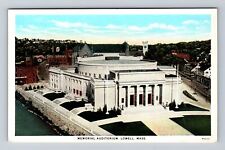 Lowell MA-Massachusetts, Aerial Memorial Auditorium, Antique, Vintage Postcard picture