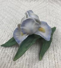 Vintage Homco Purple/Blue Iris w/Stem Porcelain Figurine #8853 picture