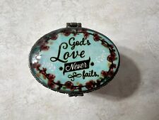 God’s Love Never Fails Trinket Box Hindged picture