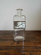 Antique 1889 Willis H Lowe Lavender Water 10Cents/Ounce Apothecary Barber Bottle picture