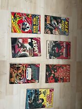 Lot Of 7 Vintage Comic Books The Fightin Marines, Fightin Army, War Heroes, etc picture
