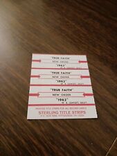 Rare Vintage 1980s Jukebox Title Strips New Order True Faith 1963 picture