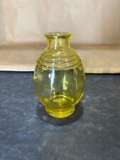 Small Vintage Yellow Glass Vase /  / 4.5 inches tall picture